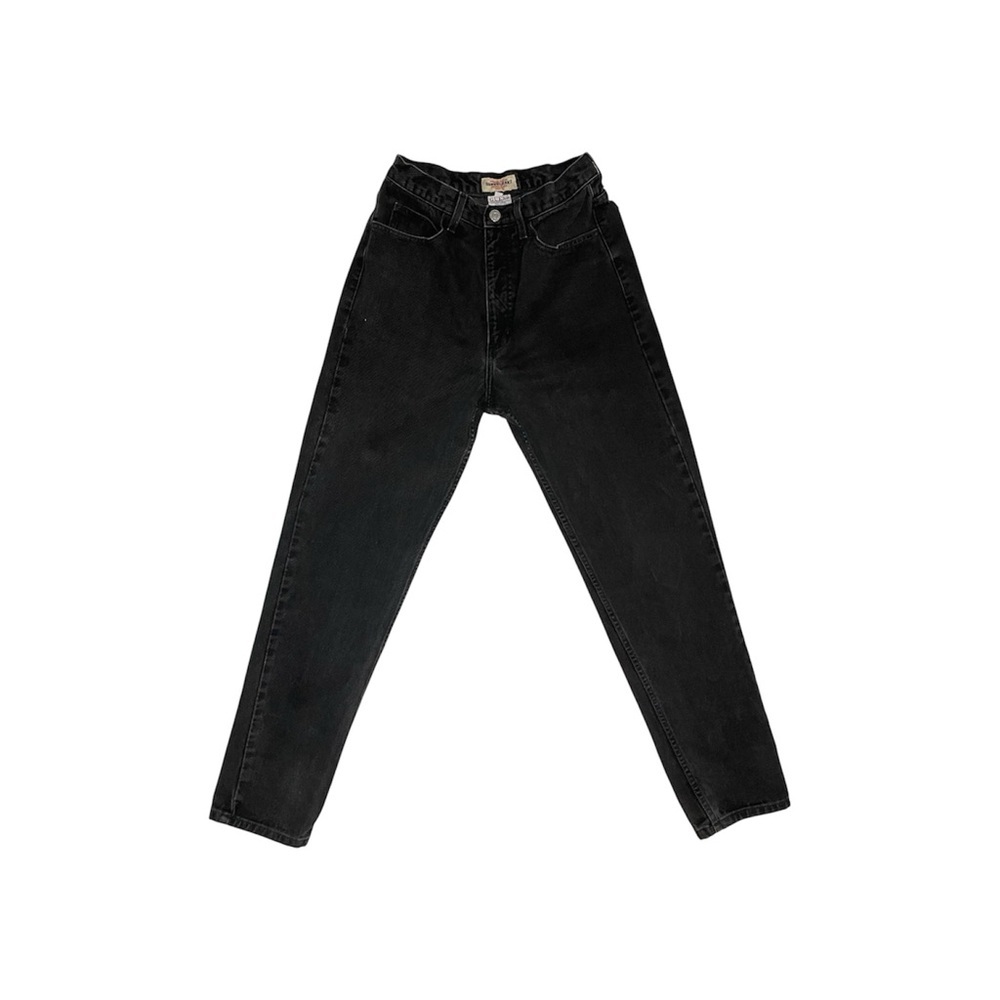 Vintage Guess Jeans Black High Rise Mom Jeans Tapered Leg Size 31 Made in USA